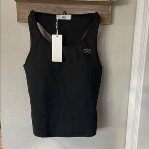 ALO Yoga Black Fitted Tank Top